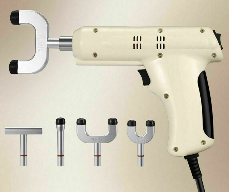 Close-up view of an impulse gun used for adjustments