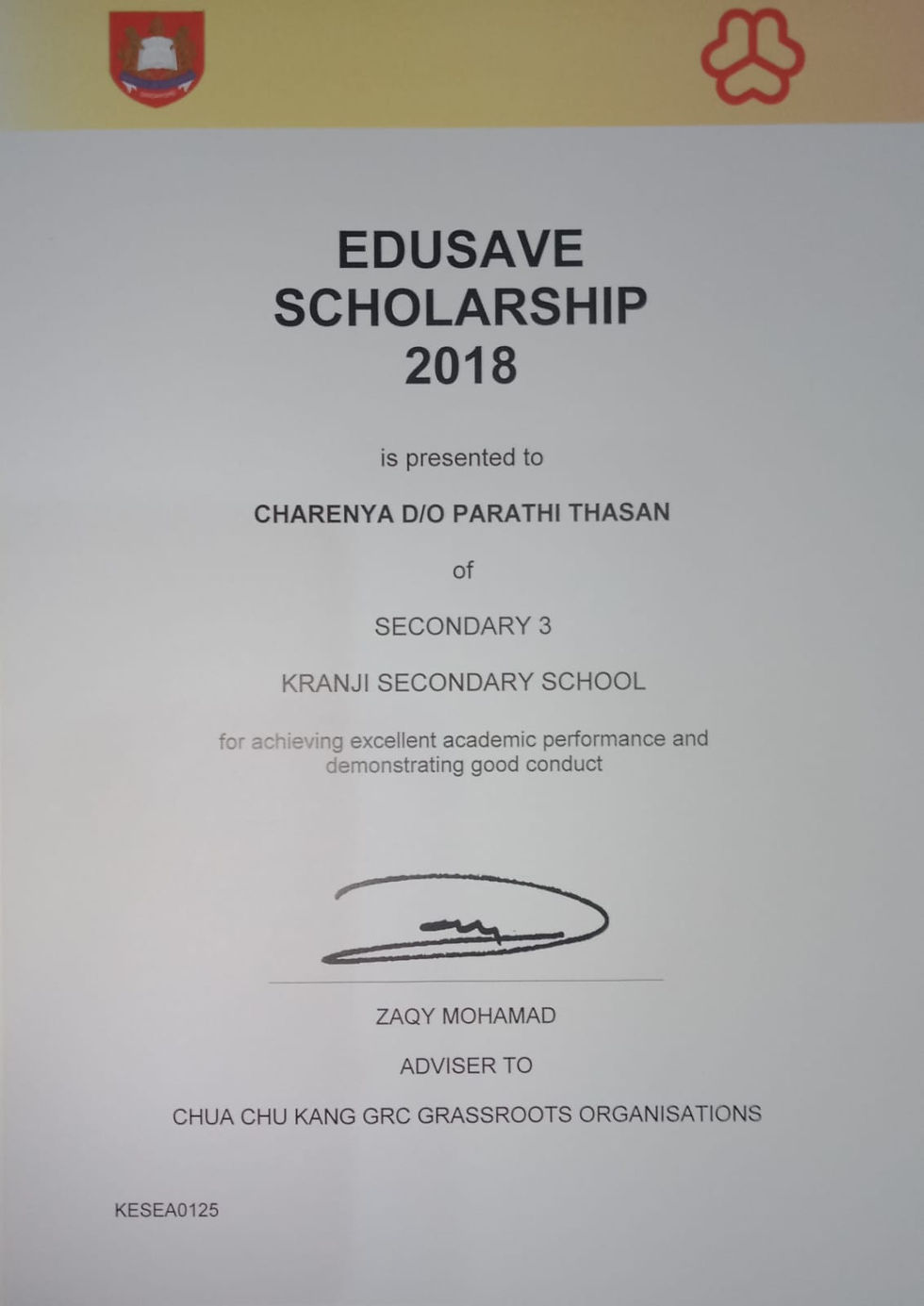 Edusave Scholarship 2018