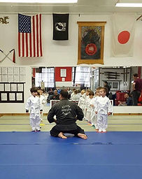 Soke-Dai Mike teaching the Little Kicker Class