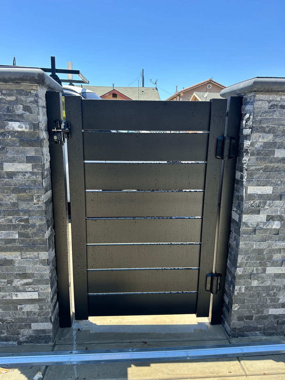 Black Aluminum Pedestrian Gate