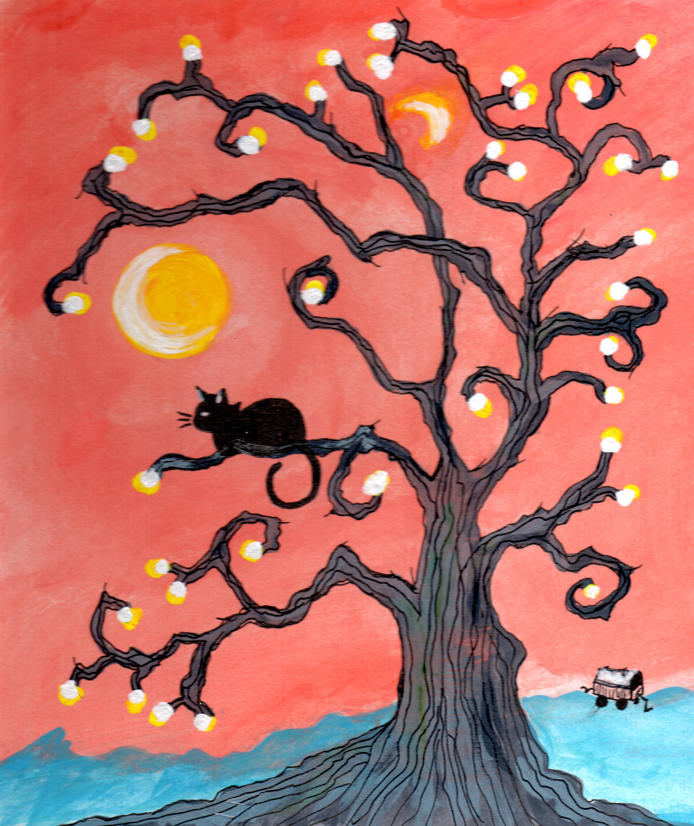 Kitty In The Moonglow Tree