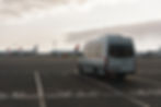 Cheeky Kea Transport Sprinter van parked at airport ready for airport transfer