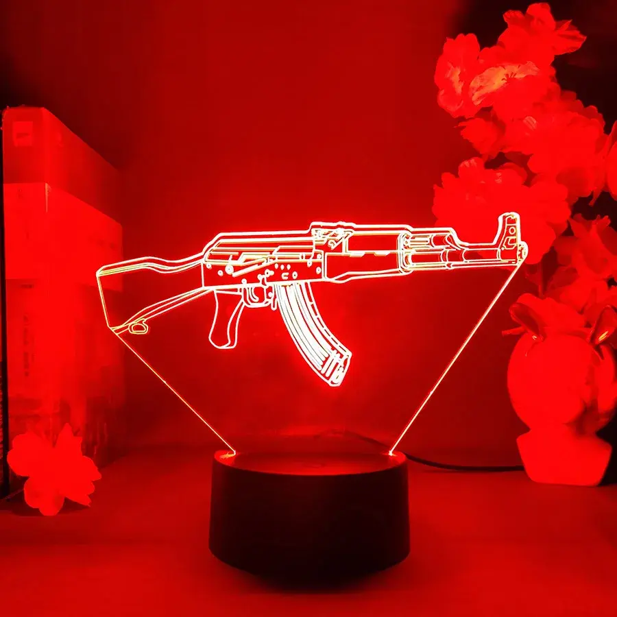 Thumbnail: Color Changing Ak 47 RGB LED Lamp