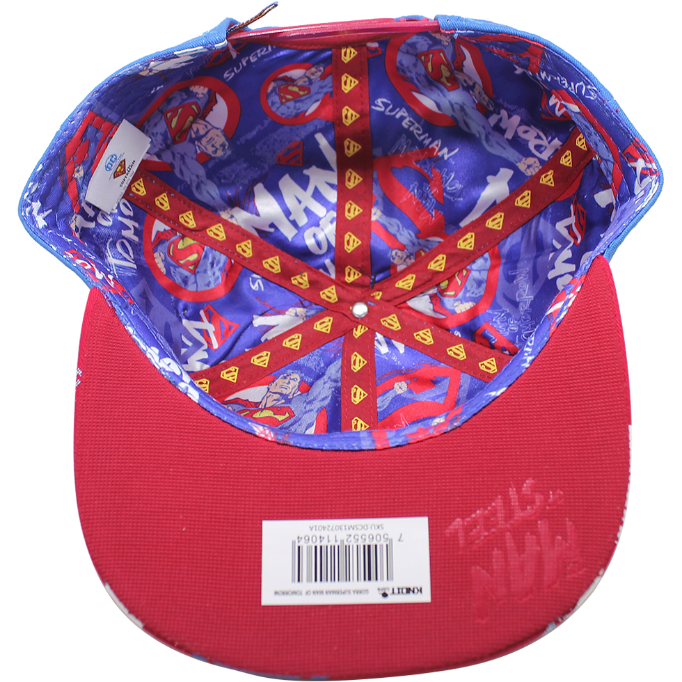 Miniatura: Gorra Superman visera plana Patron interior 01