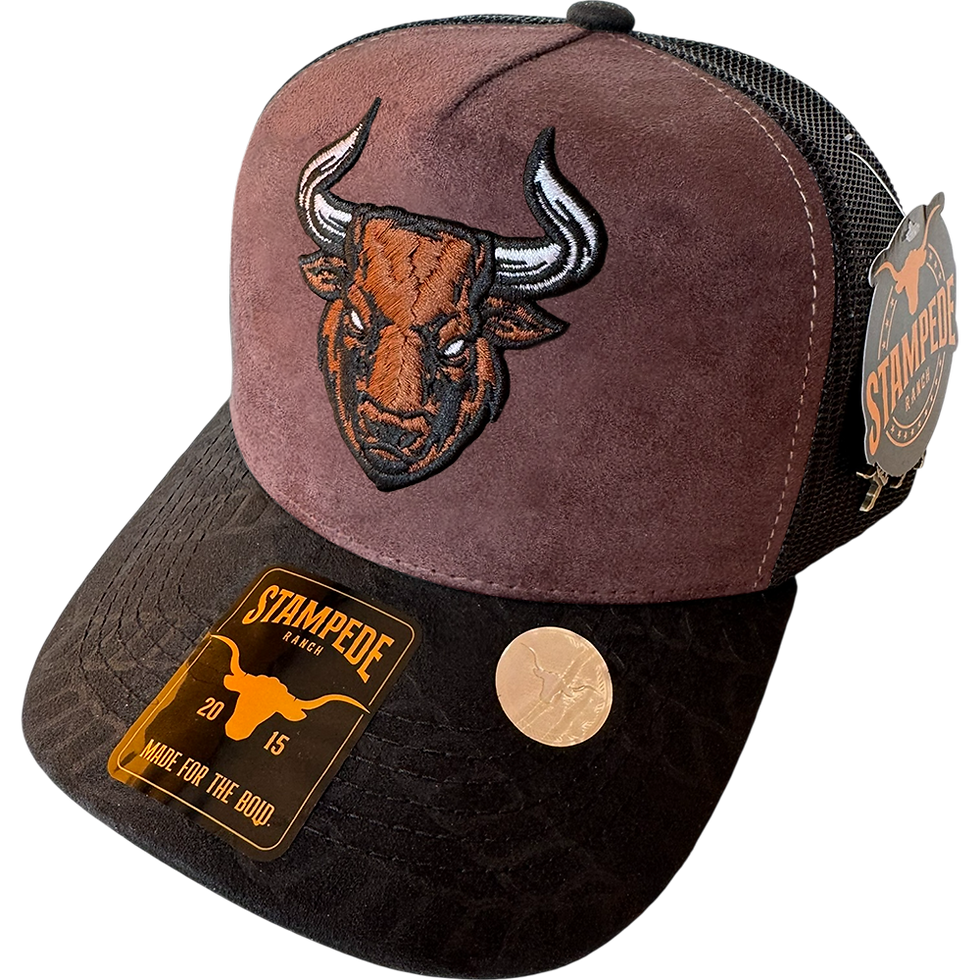 Miniatura: Gorra Trucker Stampede Ranch Brown Bull 02