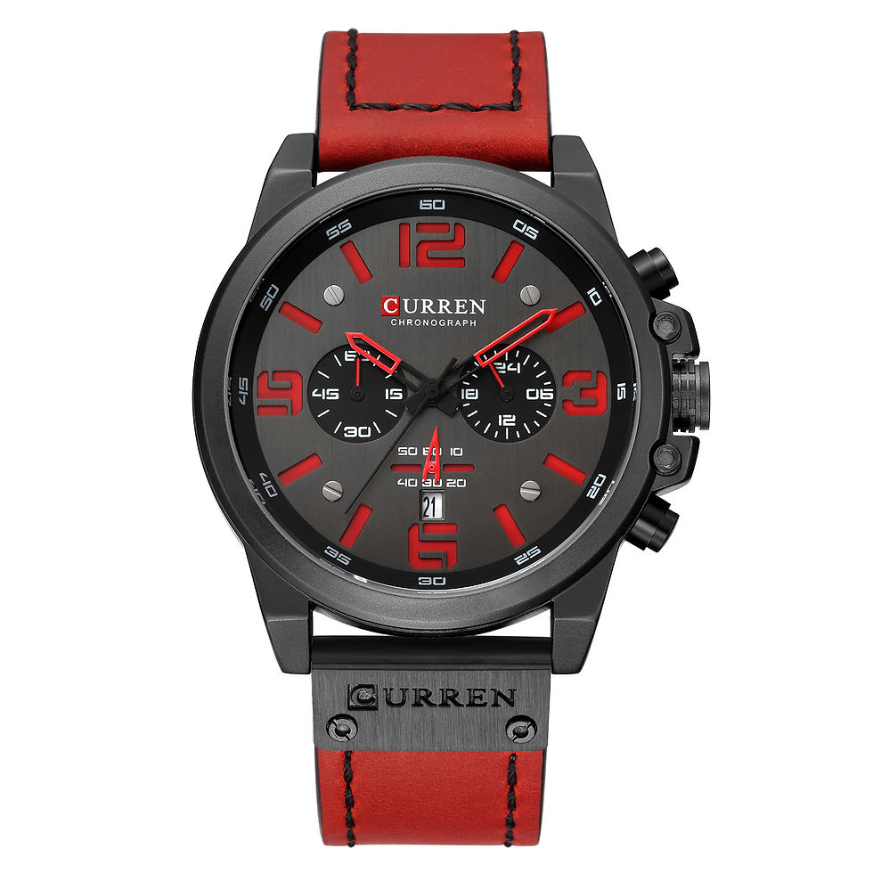 Thumbnail: 6-Needle Quartz Watch with Calendar and Waterproof Strap