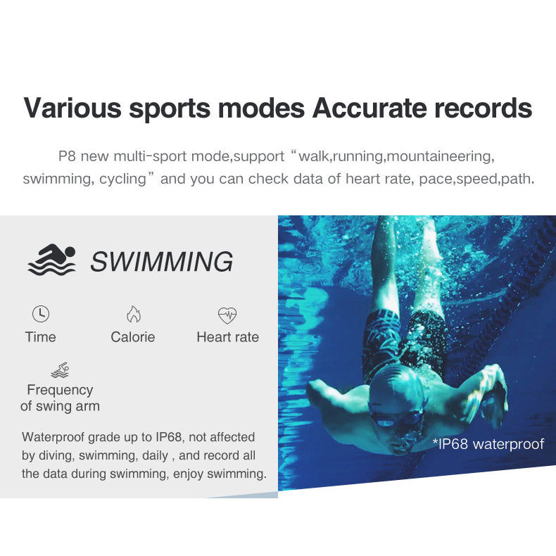Thumbnail: Smart Fit Sporty Fitness Tracker and Waterproof Swimmers Watch