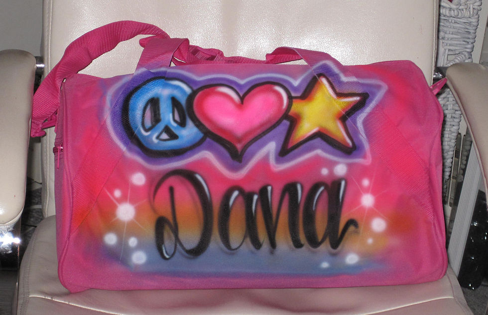 PEACE HEART STAR DUFFEL