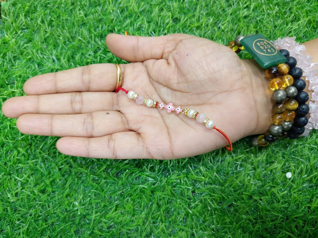 Evil Eye Love Rakhi, Crystal Rakhi,Crystal Bracelet for Men or Women