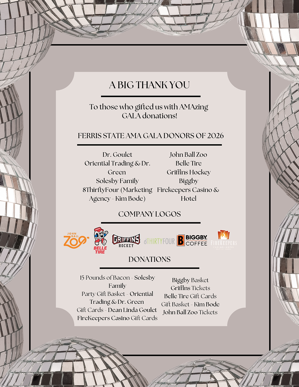 THANK YOU Gala Donors