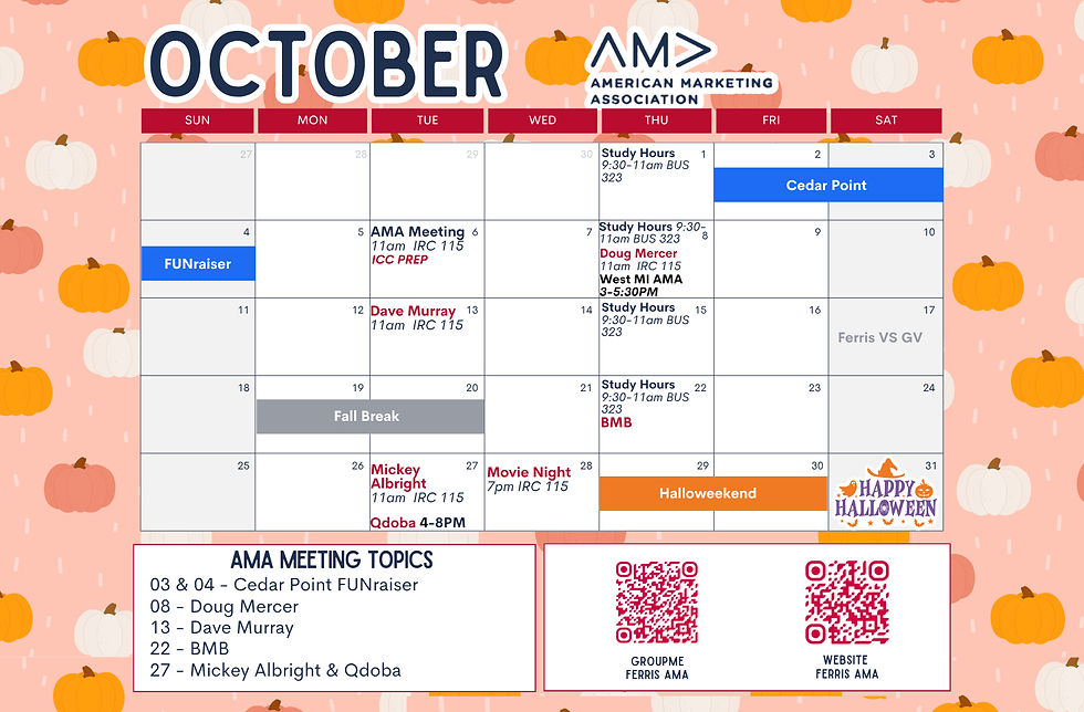 OCTOBER CALENDER