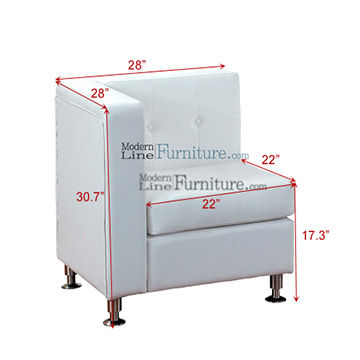 Fauteuil de Coin Blanc