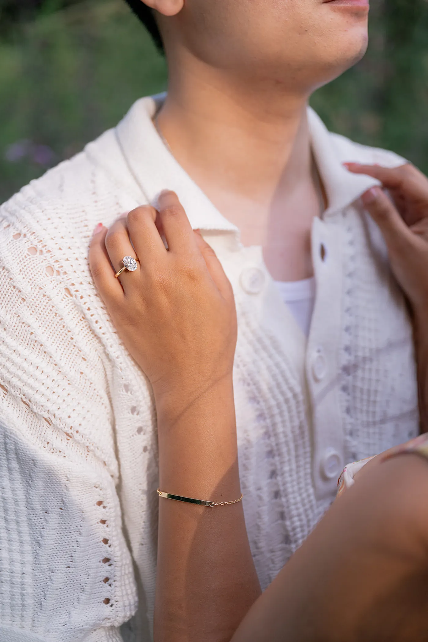 Surprise proposal photography in Vancouver, capturing love amidst the greenery of VanDusen Garden.