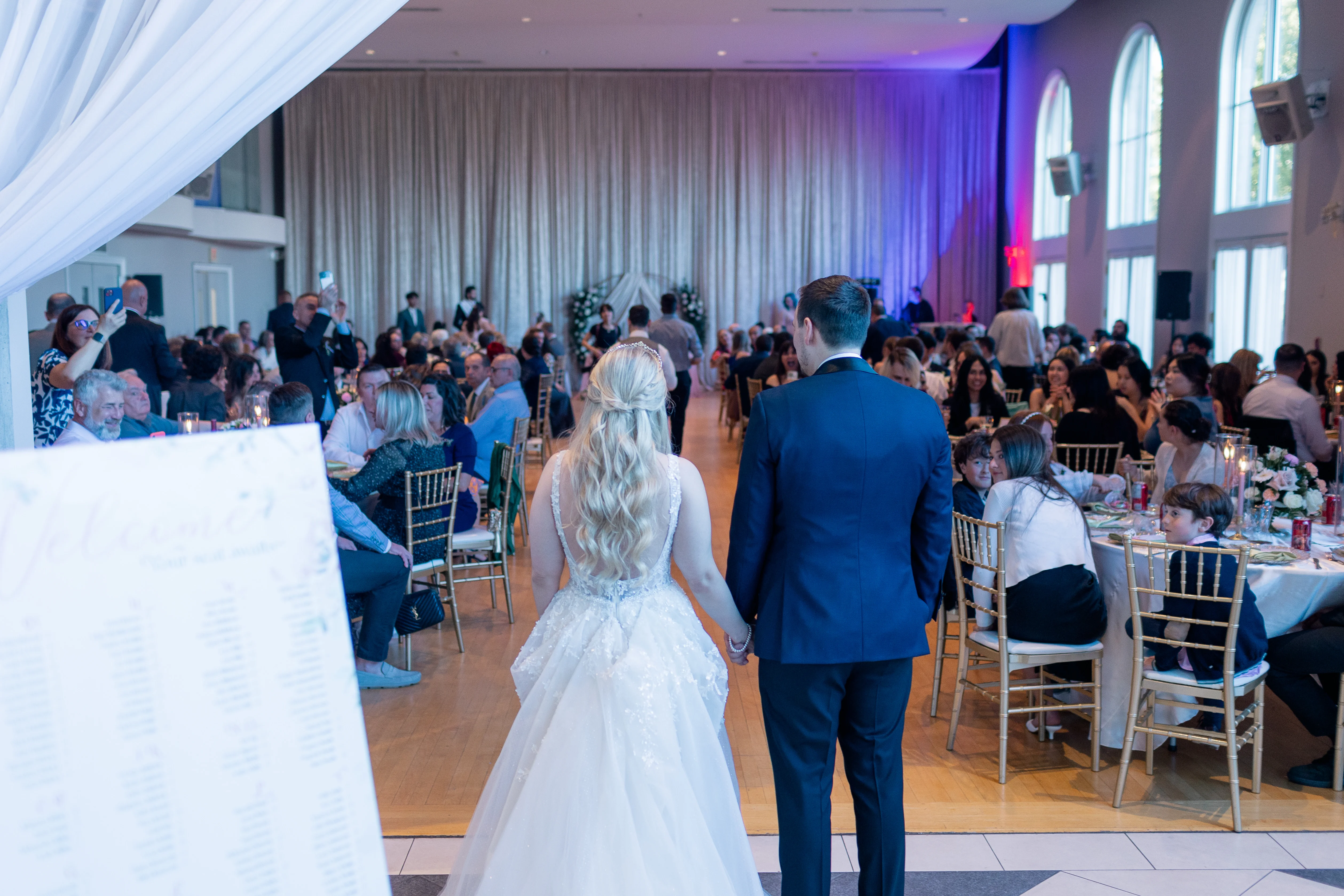Beautifully decorated reception with personal touches from the bride and groom.