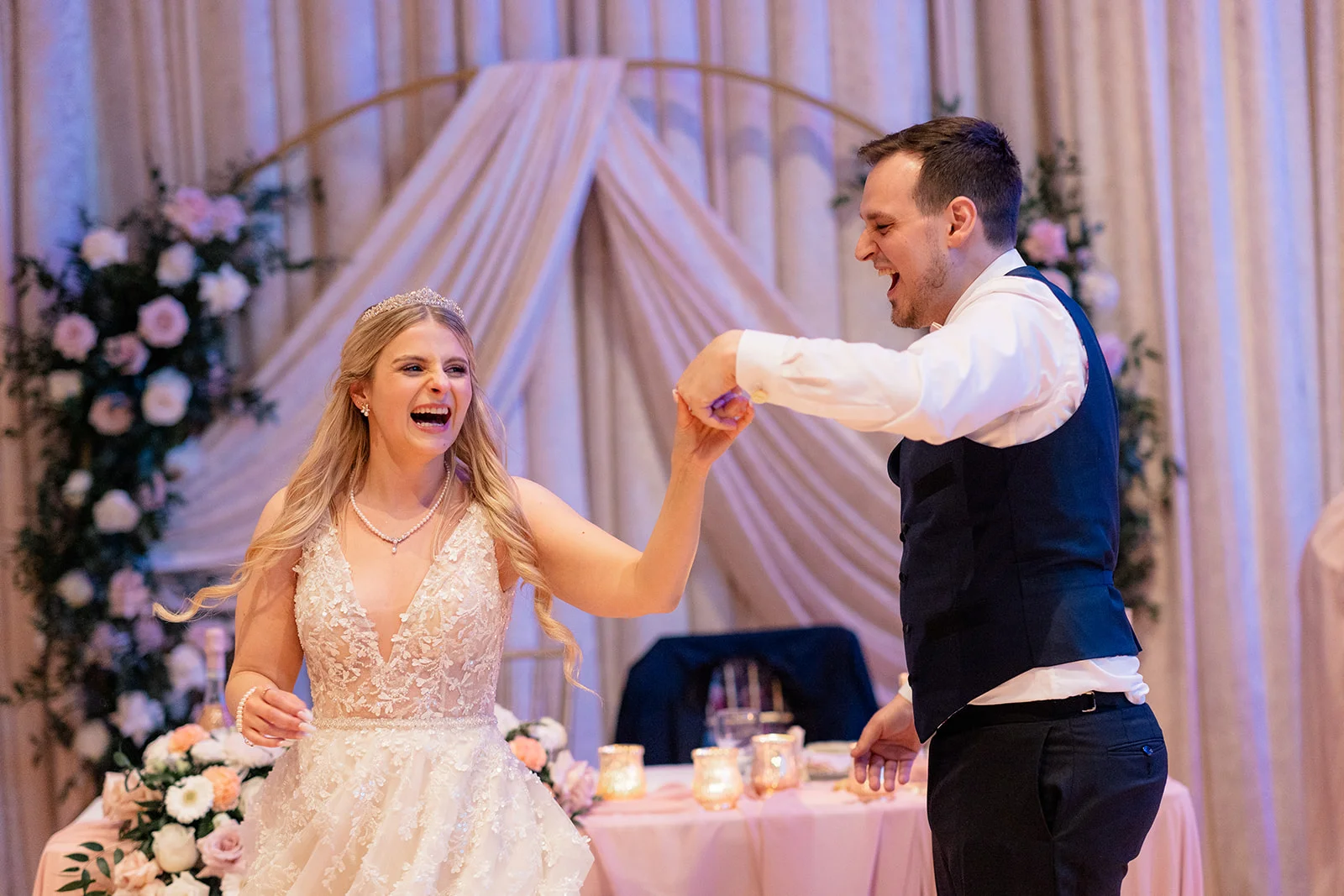 Beautifully decorated reception with personal touches from the bride and groom.