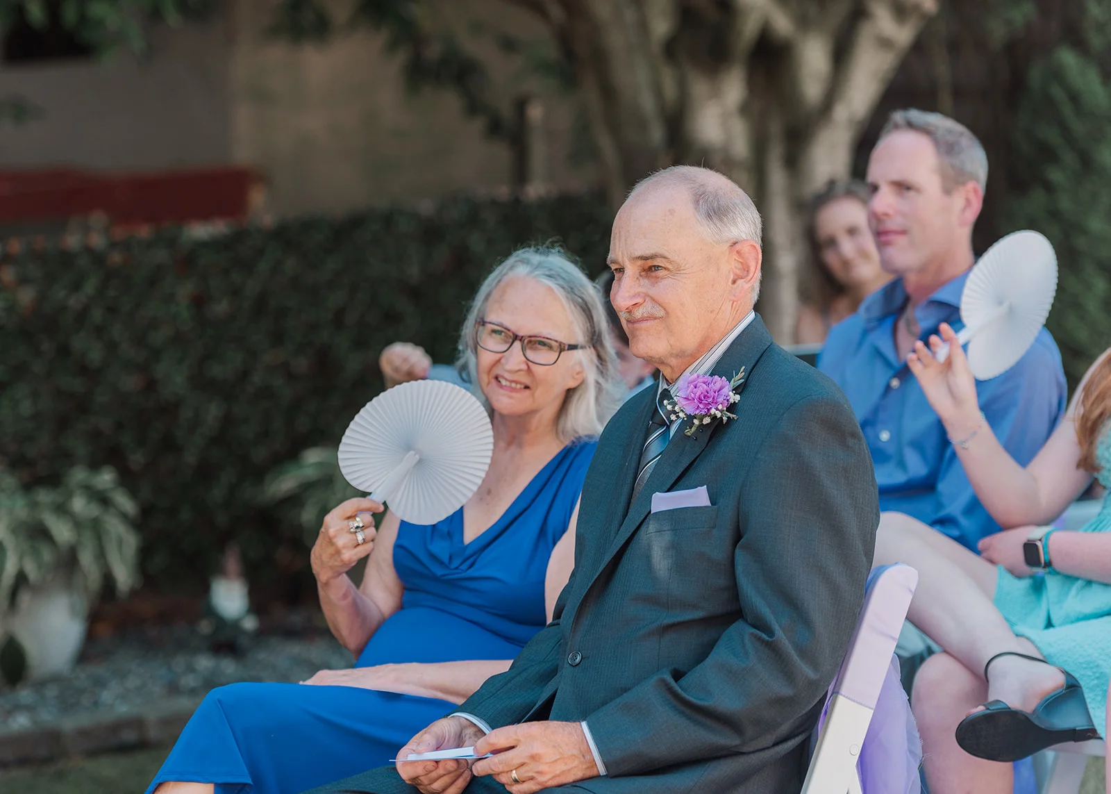 guest reaction wedding mission british columbia backyard summer wedding