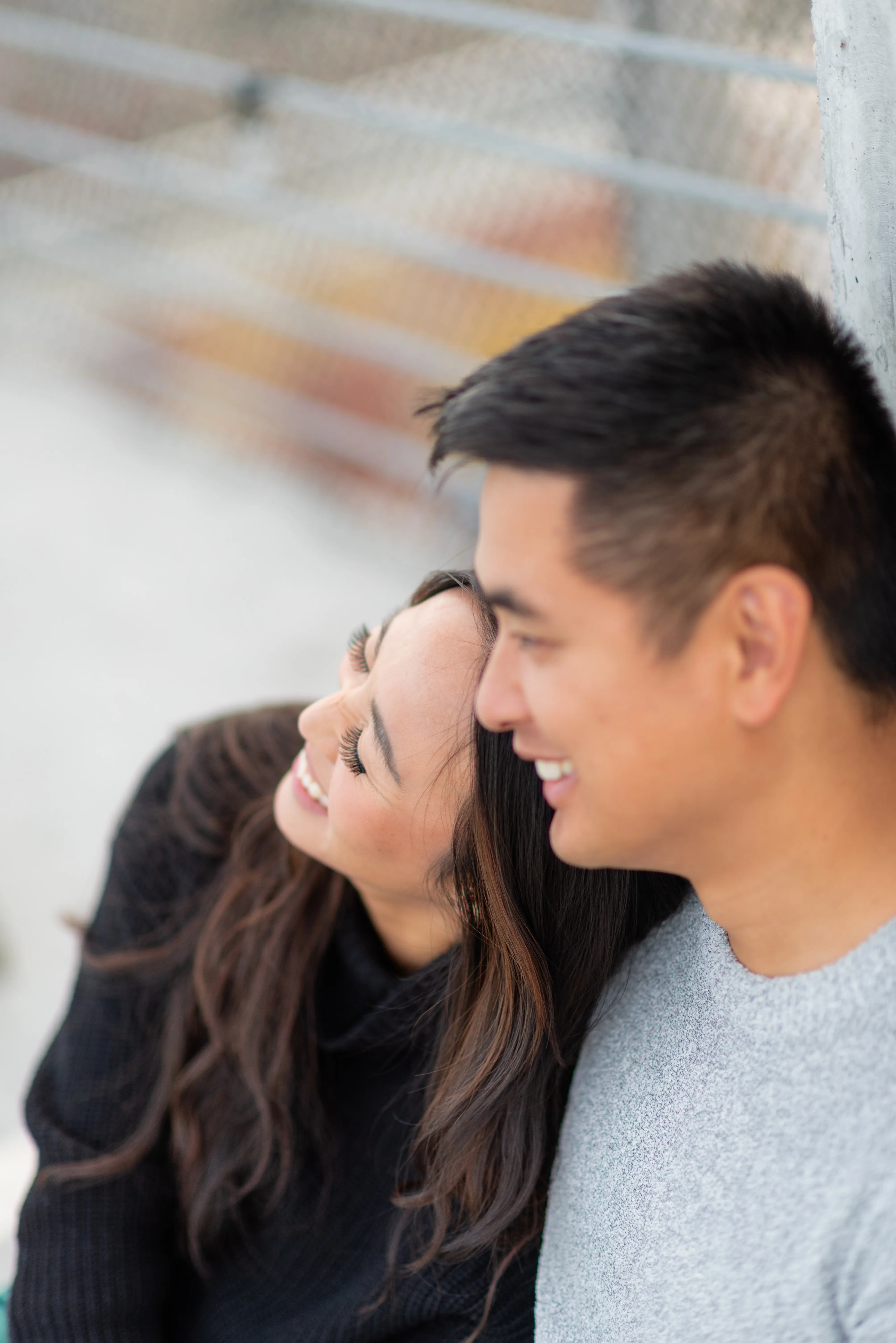 Sunset portraits at Platform Parkade Calgary skyline location