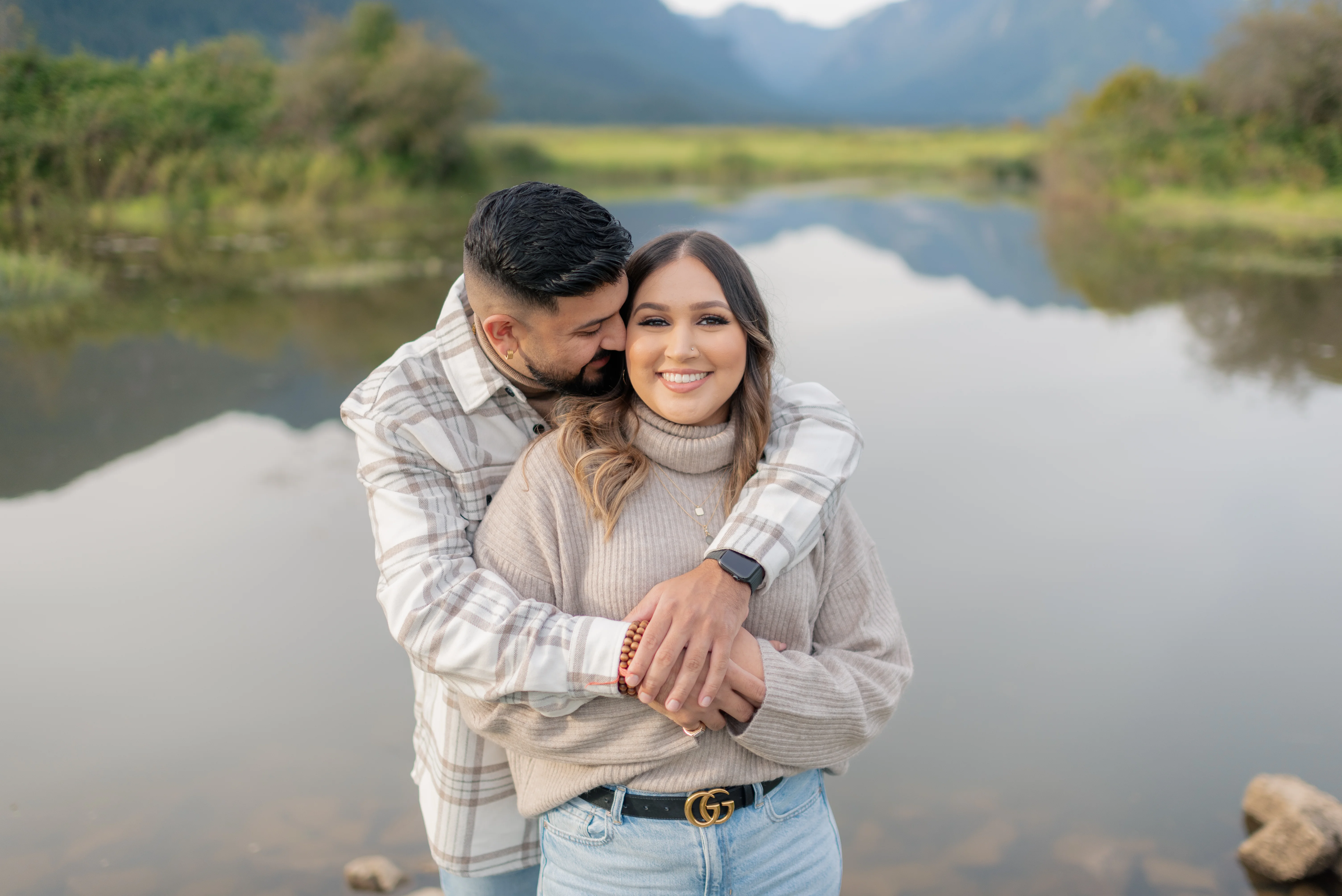 pitt lake pitt meadows fall engagement photoshoot