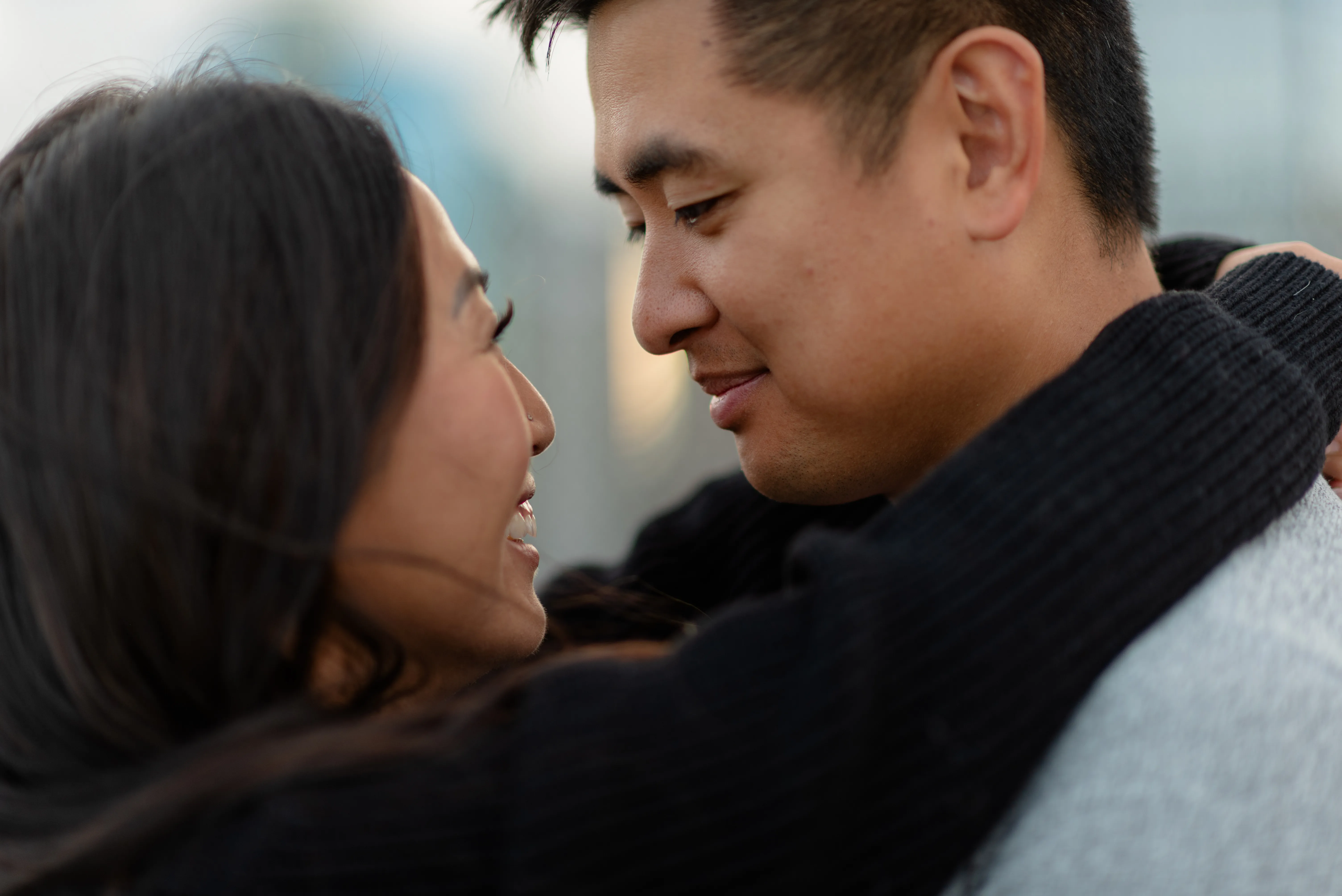 Golden hour couples portraits at Platform Parkade Calgary