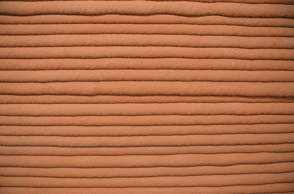 Close up of CHAPEA's 3D printed structure developed by ICON