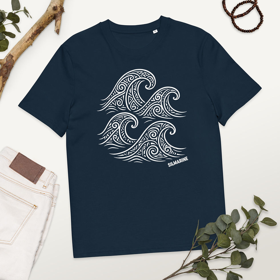 Miniature : T-shirt unisexe en coton biologique Vagues
