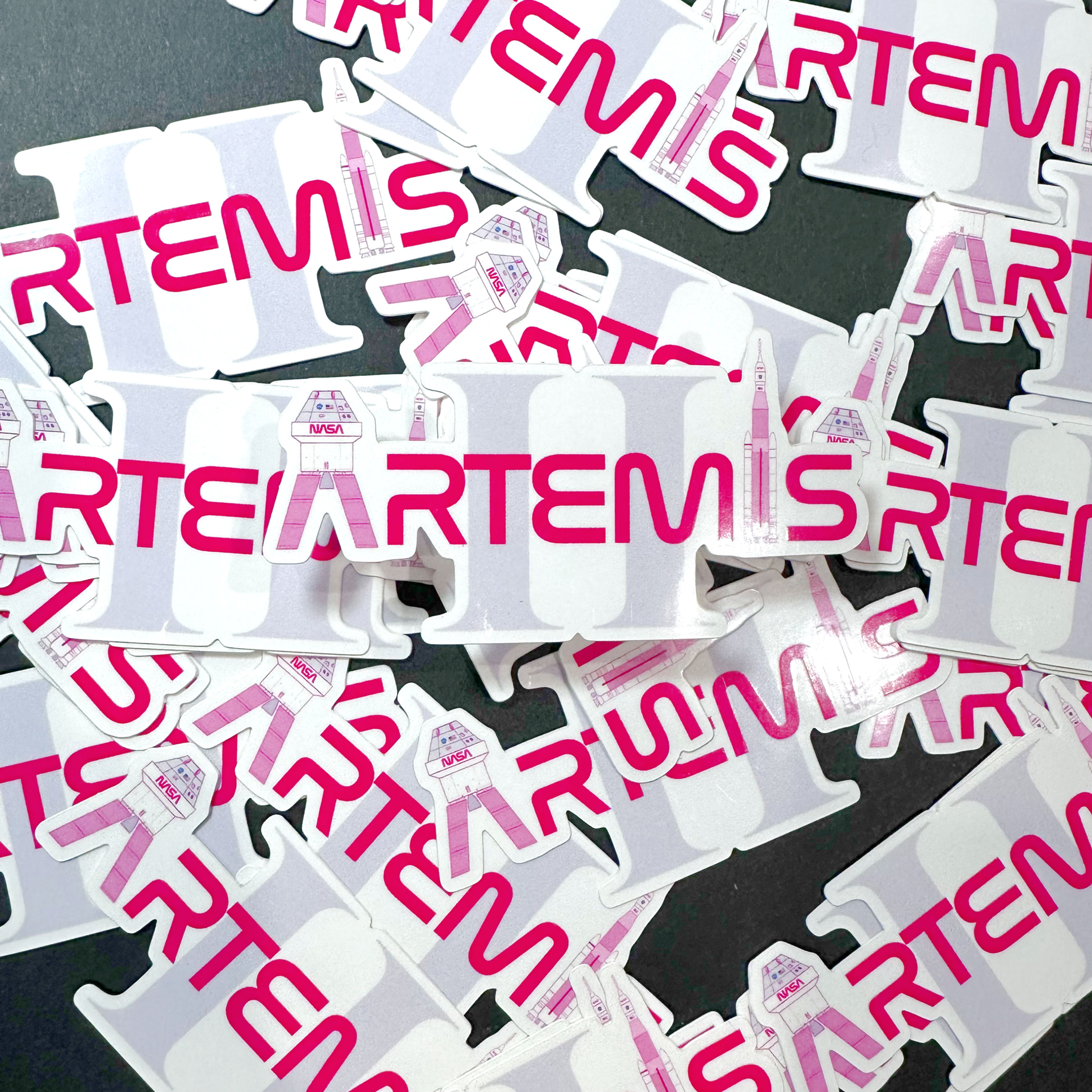 Pink Artemis II Sticker