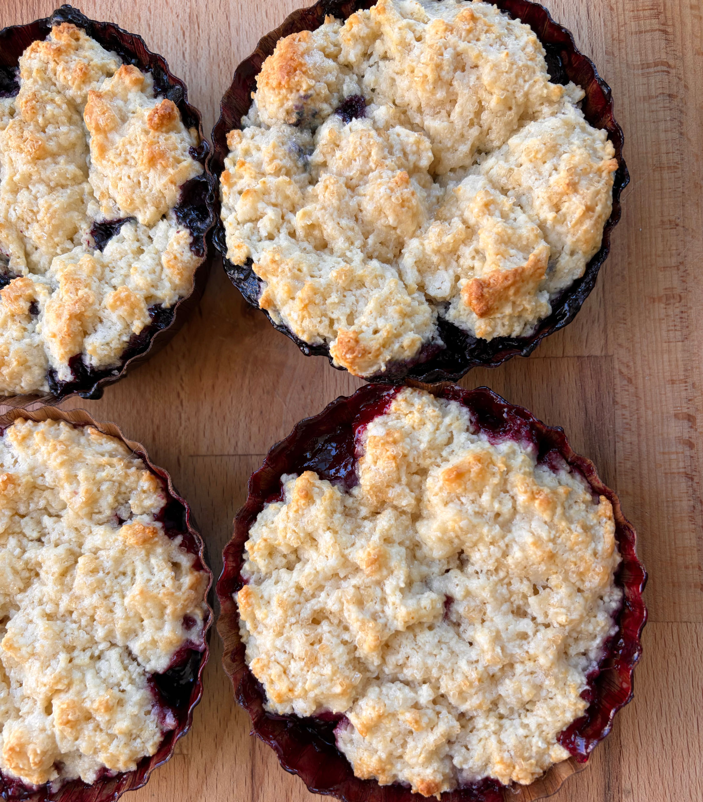 Individual Fruit Cobblers: Peach or Olallieberry