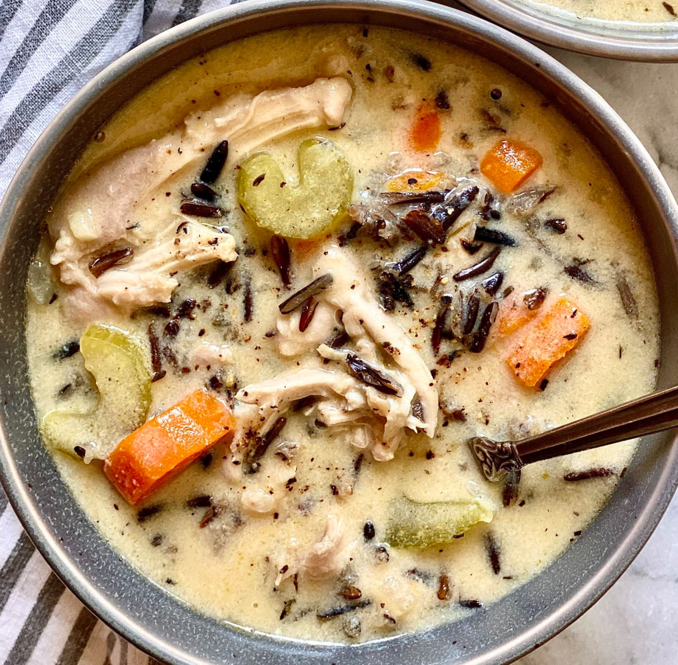 Wild Rice Soup with Chicken & Mushrooms
