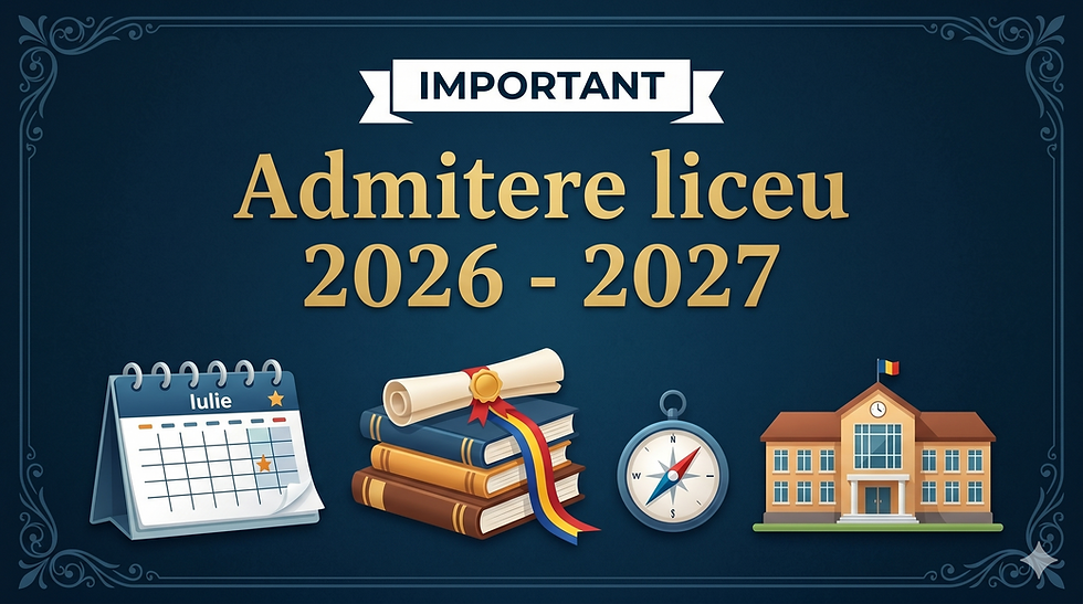 Admiterea în învățământul liceal de stat pentru anul școlar 2026-2027