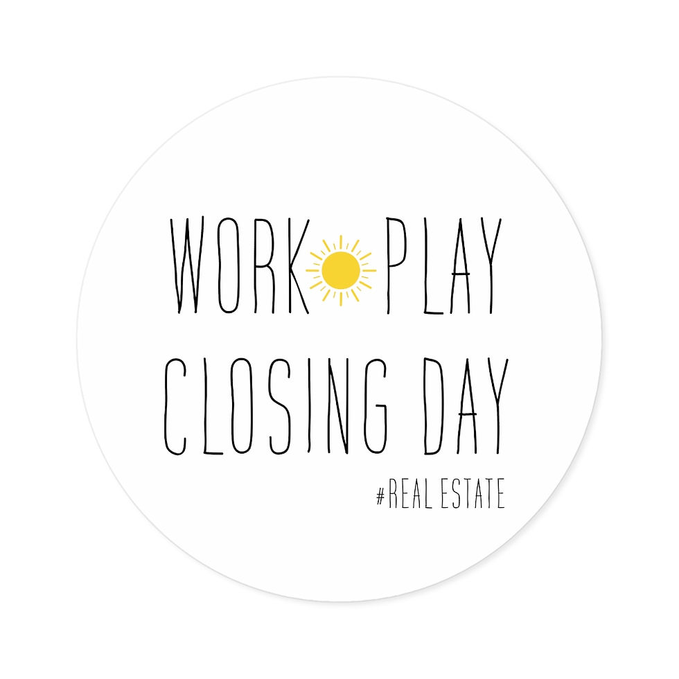 Thumbnail: Work. Play. Closing Day. Vinyl Sticker