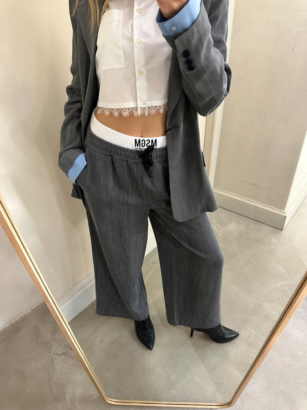 Miniatura: BLAZER GRIGIO IN CHAMBRAY