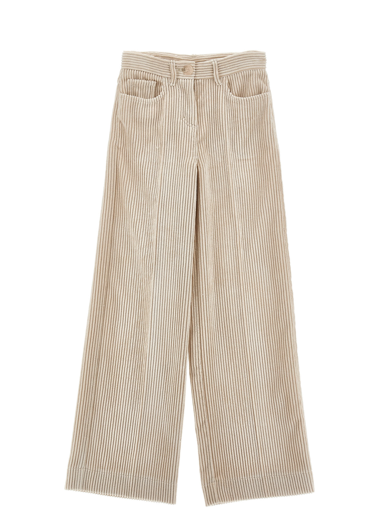 PANTALONI IN VELLUTO CREMA