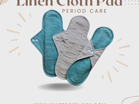 White Rose Linen Cloth Pads