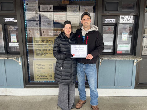 Schoolcraft Tourism & Commerce Congratulates Rob and Fawn Freeborn on Purchase of Dairy Kream