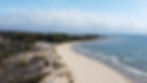 Sandy white beach at Manistique Michigan