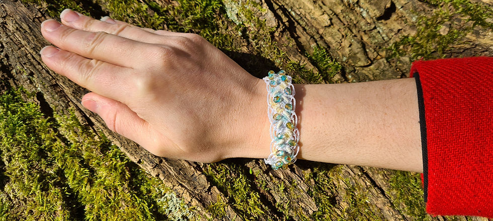 Miniature : Bracelet brodé, pièce unique 