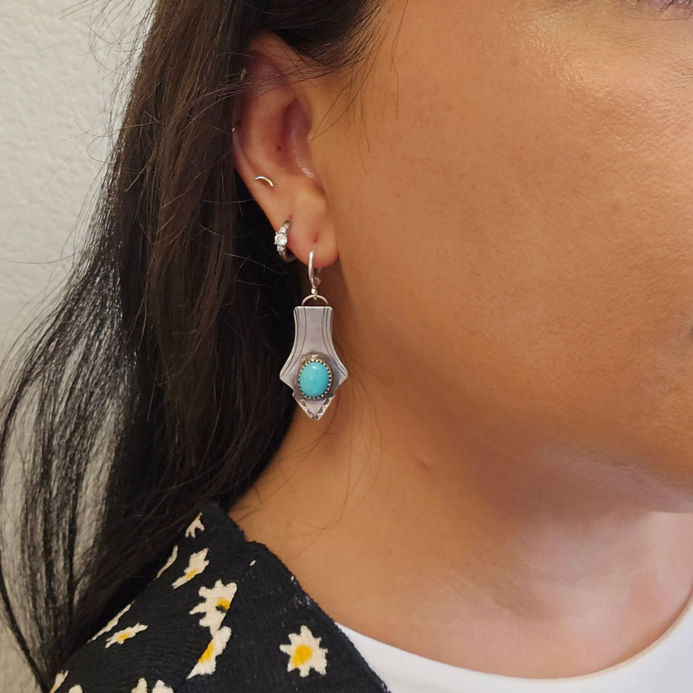 Thumbnail: Kingman turquoise earrings 