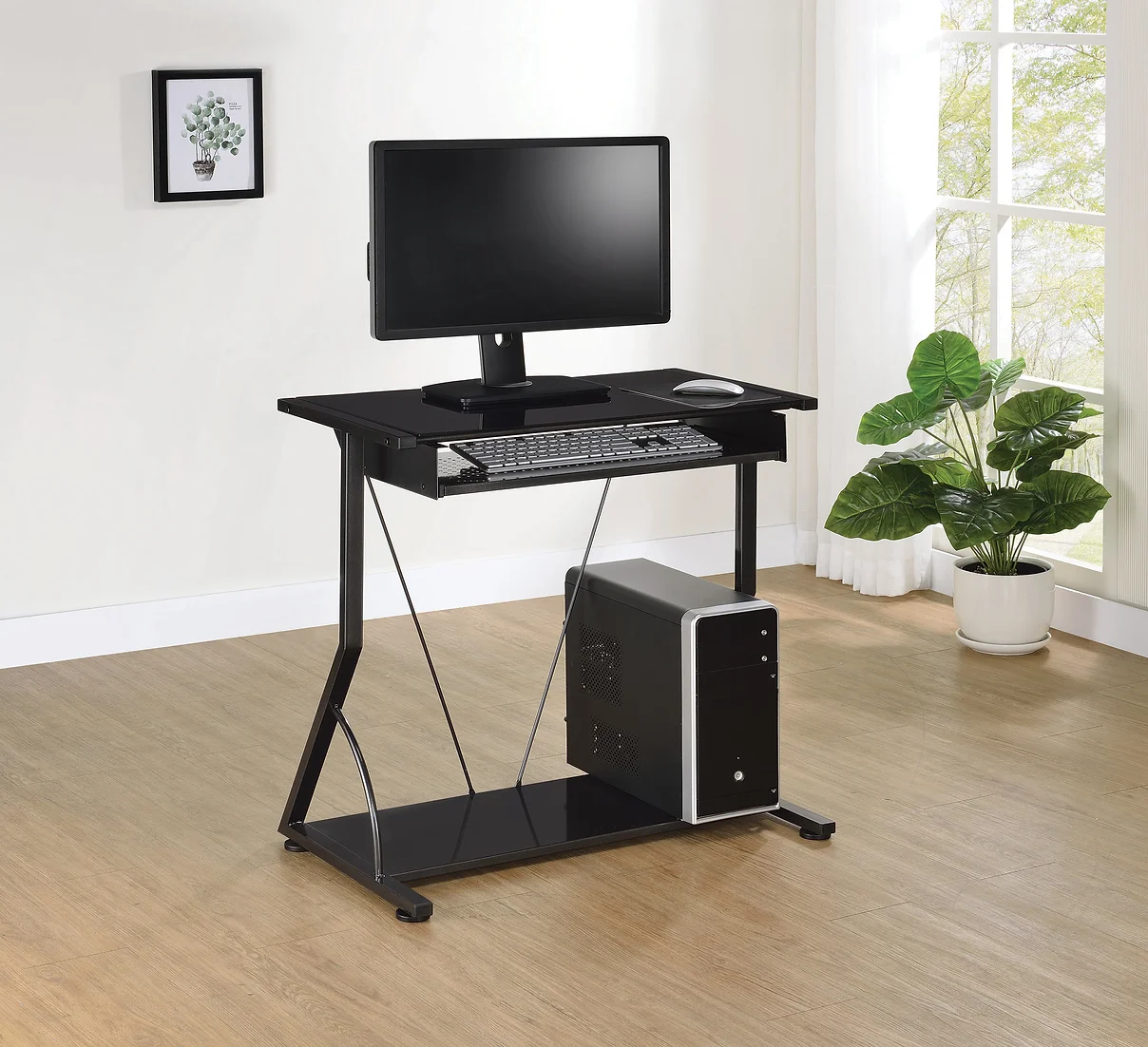 Black Computer Desk | buen-hogar-furniture