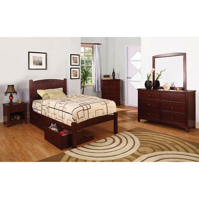 Thumbnail: Cara Youth Platform Bed (Cherry) (Twin)
