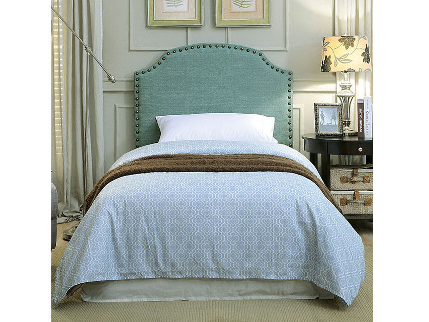Thumbnail: Hasselt Lined Bed with Nailhead Trim
