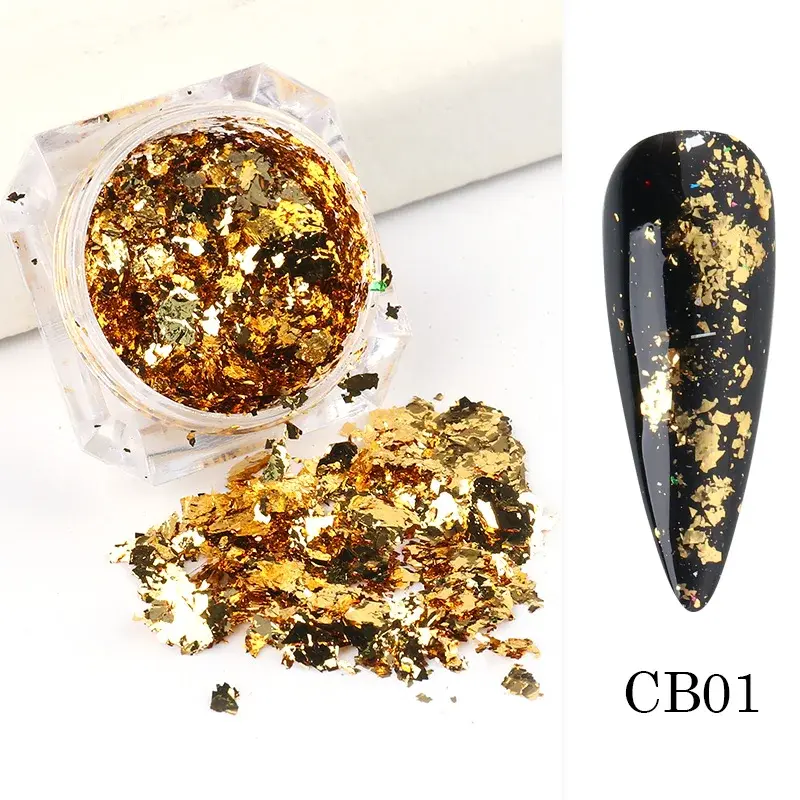 Miniaturbild: Mirror Nail Powder Pigment Pearl Blue Manicure Holographic Decorations TRZY