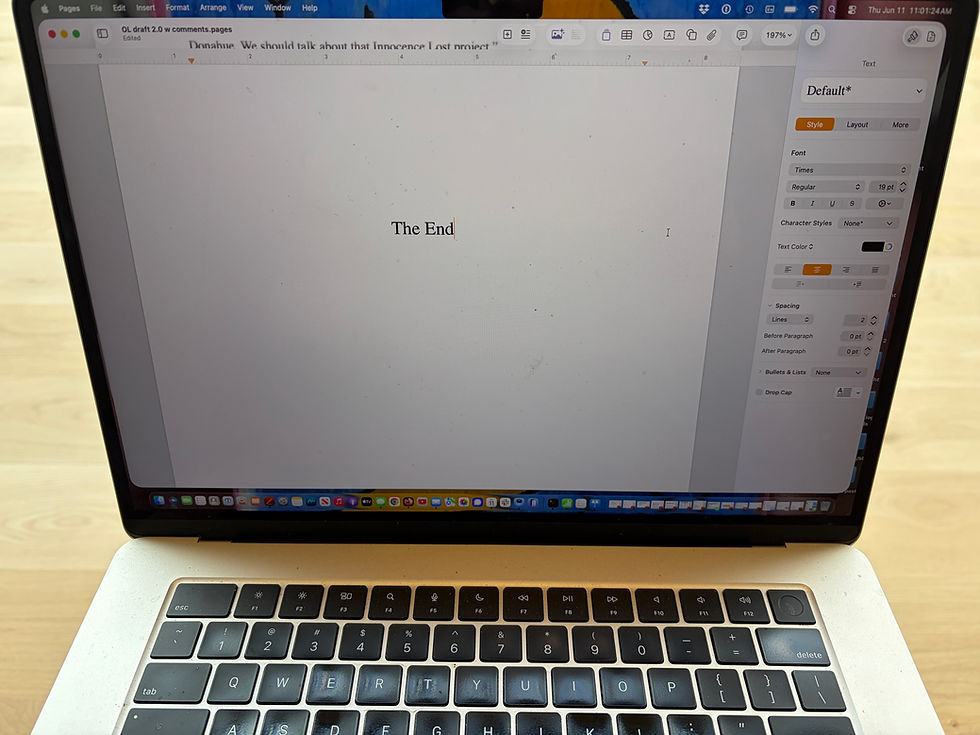 I just finished writing...