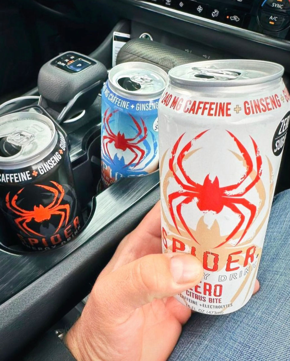 Man with a Zero Citrus Bite in the car driving