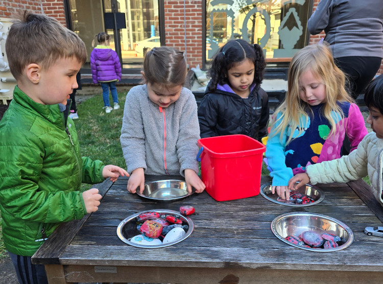 children at preschool