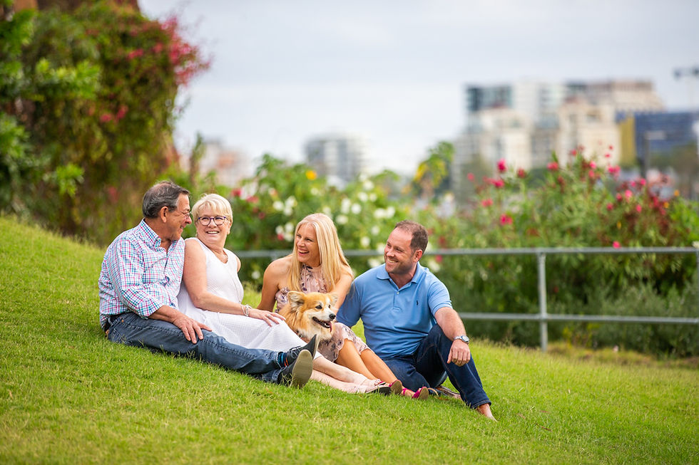 A family portrait session at Howard Smith Wharves