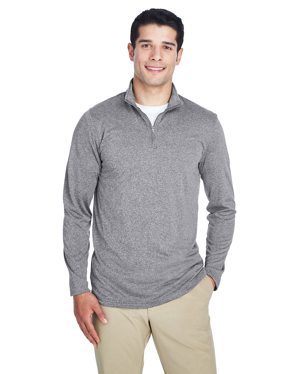 Thumbnail: Adult Men's Polyester Quarter Zip