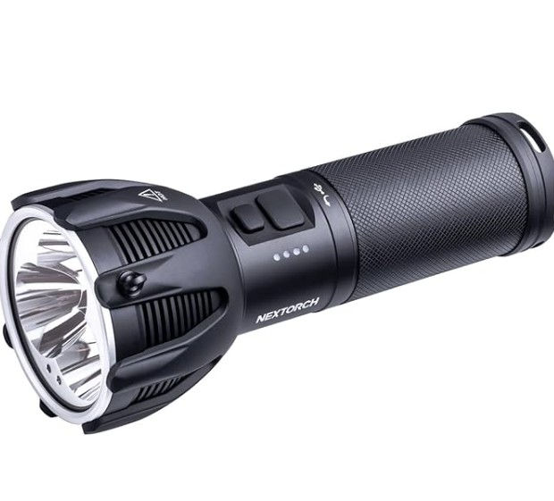 NEXTORCH Saint Torch 30 V2.0 flashlight with aluminum body and triple LED lens design