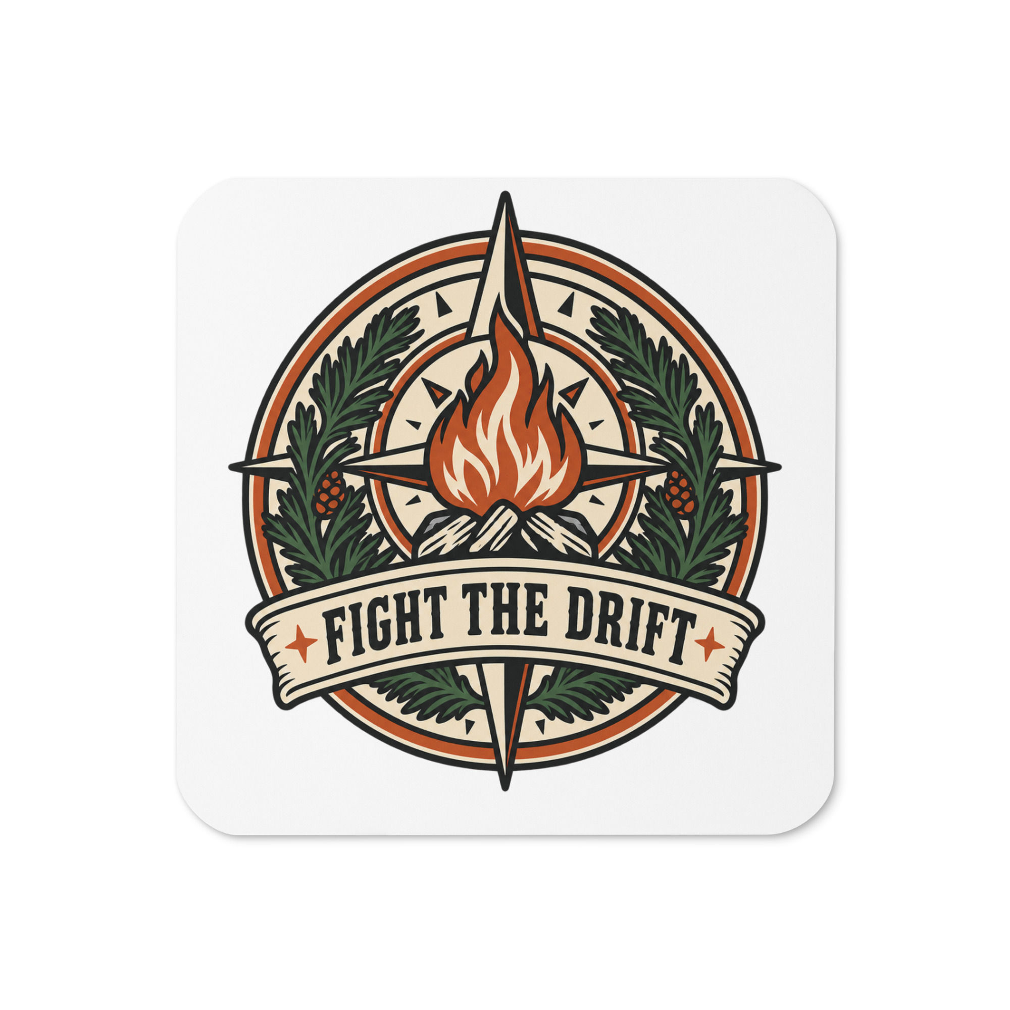 Fight the Drift | Cork-back coaster