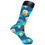 Thumbnail: S’more Camping Life socks with smiling marshmallow characters on blue sublimated background