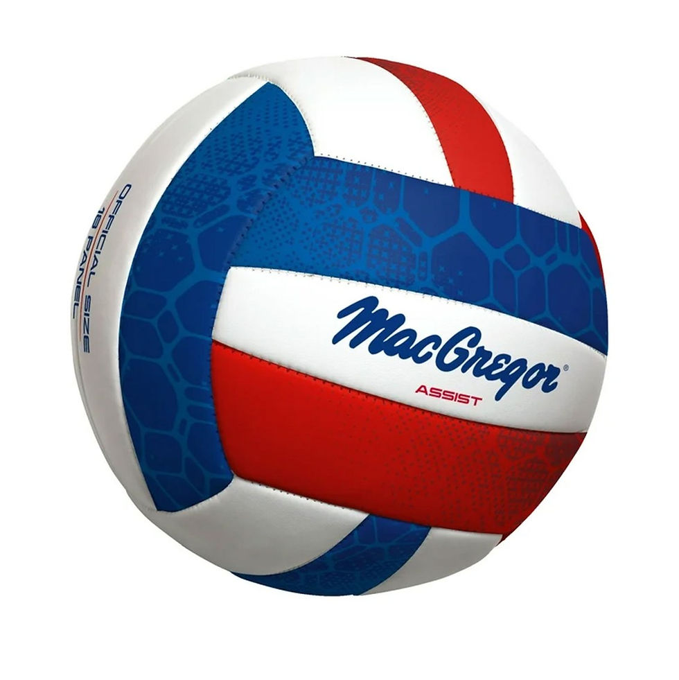 Thumbnail: MacGregor Assist official size volleyball in red, white, and blue displayed in retail packaging